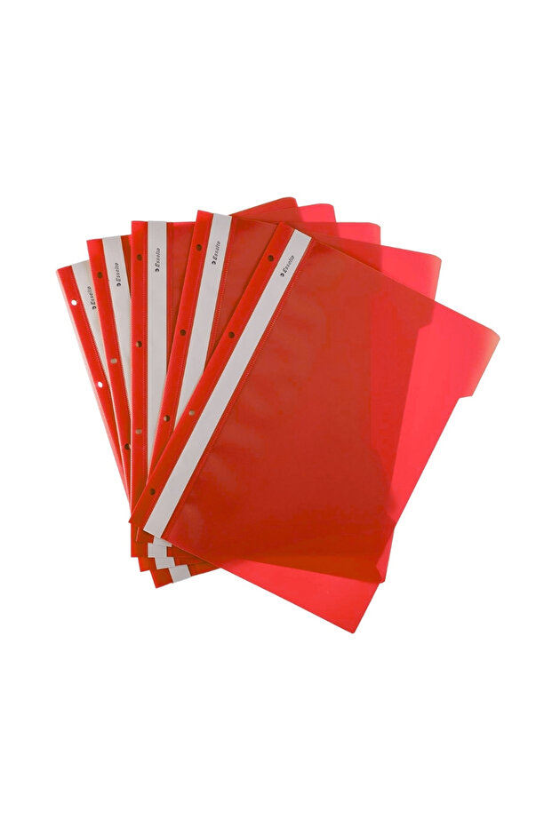 Telli Dosya, Kırmızı, 50'li Paket, A4 Boyut, 4 Delikli Yapı - 4