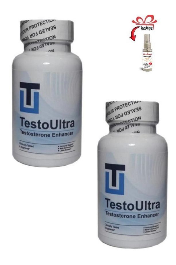 Testo Ultra Erkekler Için Penis Sertleşme Ve Güç Destekleyici 60'lı Takviye X 2 Ad. Masaj Yağı Ile - 1