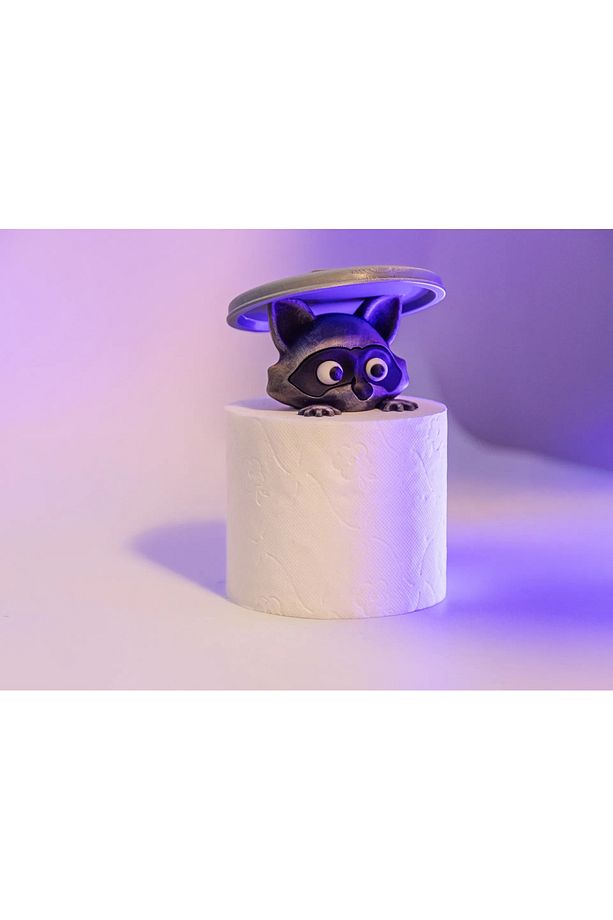 Rakun Figürlü Tuvalet Kağıdı Standı – Meraklı Bakışlarla Banyo Keyfi! - 4