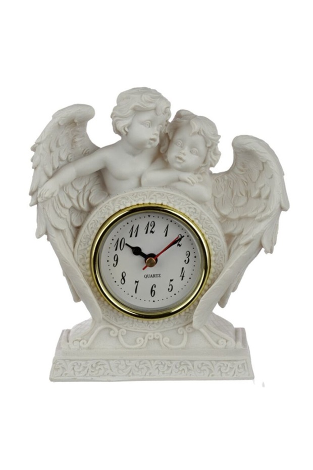 Statuette table clock with angels - 1