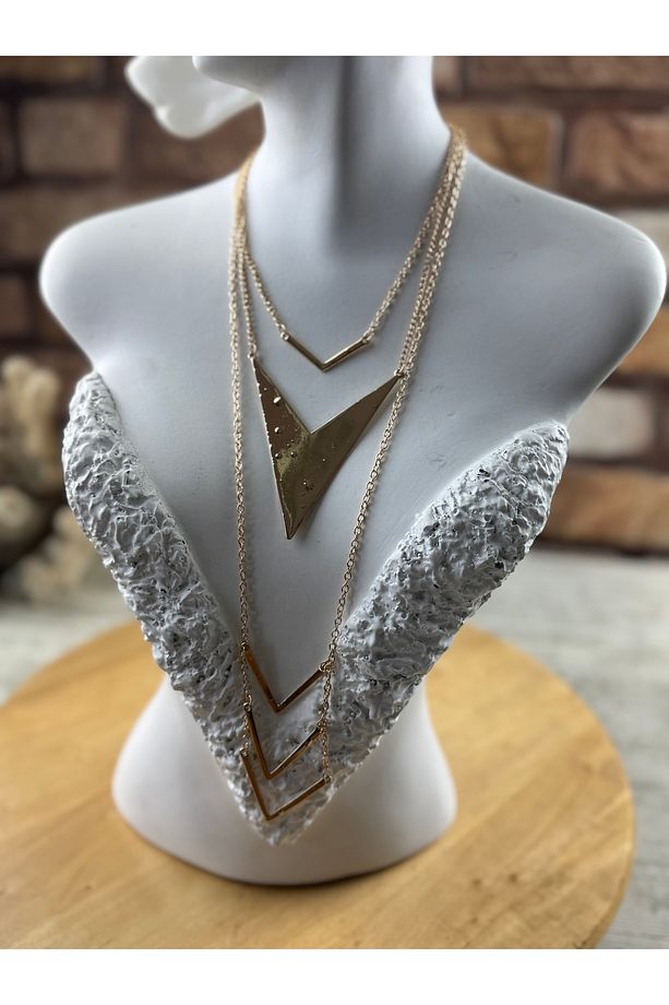 Gold zincirli kolye - 4
