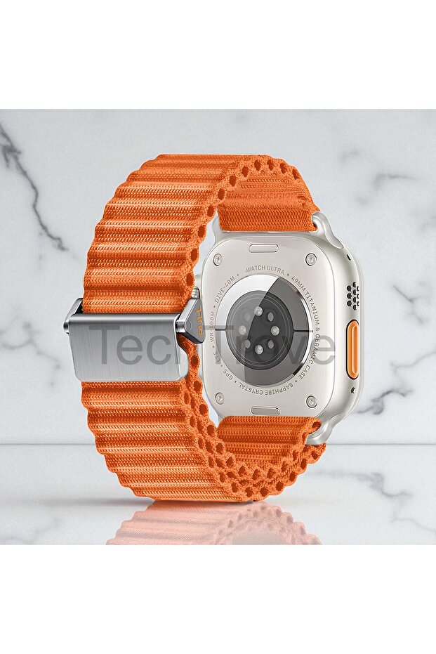 Apple Watch 49/46/45/44/42 Mm Series 10/9/8/7/6/5/4/3/se/ultra Kordon Naylon Yapı Kumaş Hasır - 1