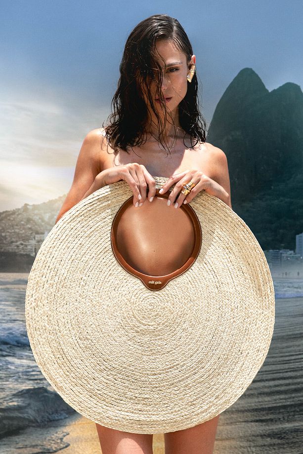 Amun Hasır Omuz Çantası – Deri Kol Askılı Oversize Model - 2