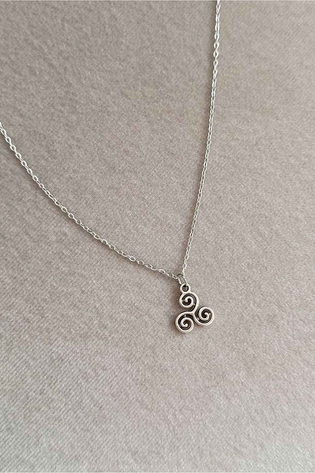 Minimal 3'lü Spiral Çelik Kolye, Spiral Kolye - 3