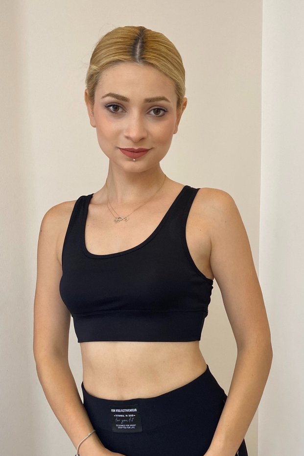 Women's Sports Swimmer Back Crop Top Bustier