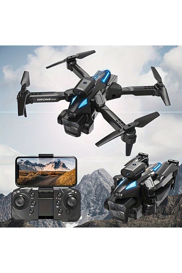 ÇİFT KAMERALI ENGEL KAÇINMA SENSÖRLÜ DRONE UZAKTAN KUMANDALI APP DESTEKLİ LED IŞIKLI QUADCOPTER - 5