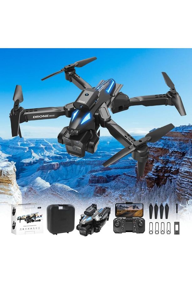 ÇİFT KAMERALI ENGEL KAÇINMA SENSÖRLÜ DRONE UZAKTAN KUMANDALI APP DESTEKLİ LED IŞIKLI QUADCOPTER - 6