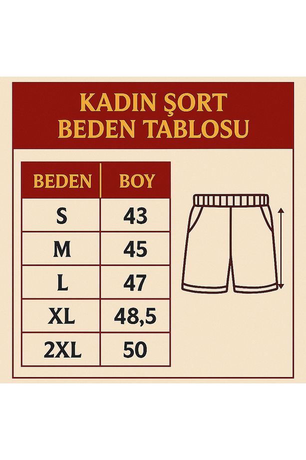 Kadın Pamuk Spor Şort Yazlık - 2