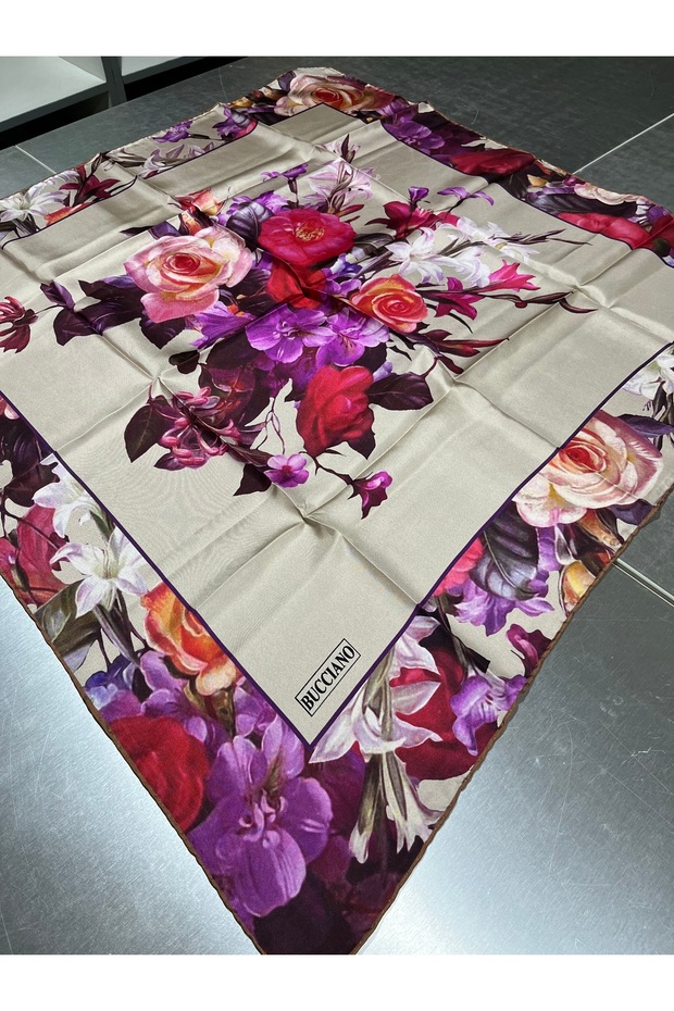 %100 İpek Tivil Eşarp - 4