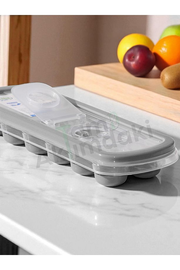 Buz Kalıbı GRİ - 250 ml - 5 PP - 12 Bölmeli - Yüksek Kalite Yapışmaz Silikon Buzluk - BPA İçermez - 5
