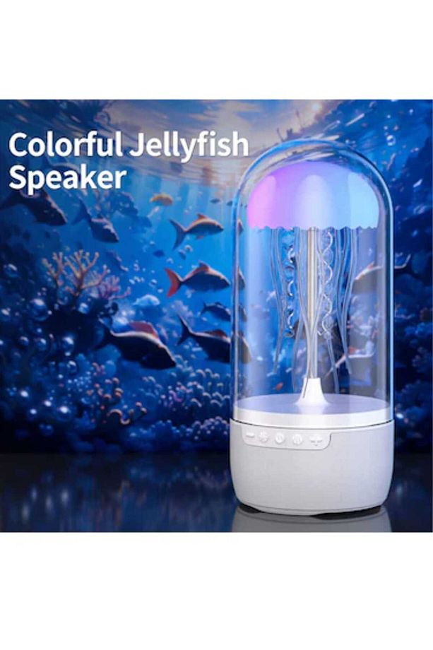 Taşınabilir Renkli Denizanası Lambası Bluetooth Hoparlör Denizanası - 1