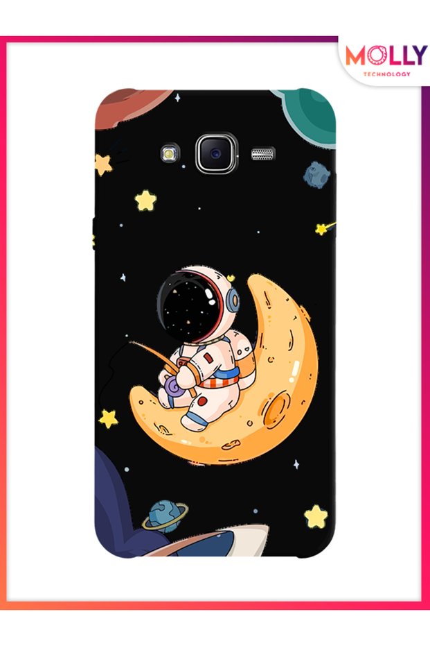 Black Star Hunter Pattern Silicone Case for Samsung Galaxy J7 2015