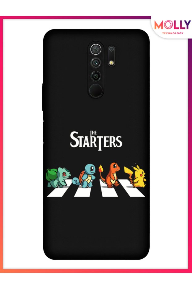 حافظة سيليكون بنمط طريق كانتو باللون الأسود لهاتف Xiaomi Redmi 9