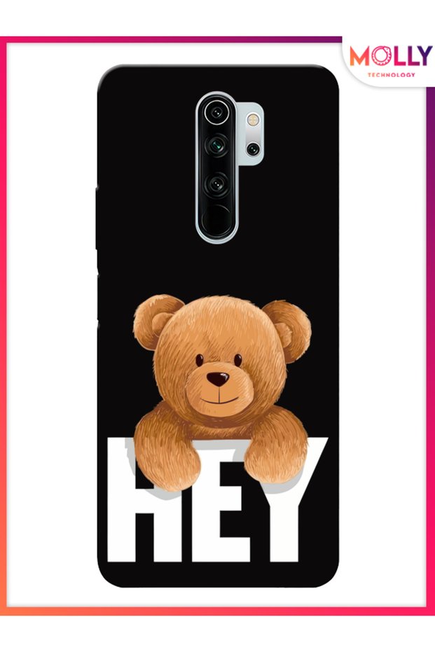 حافظة سيليكون منقوشة باللون الأسود لهاتف Xiaomi Note 8 Pro