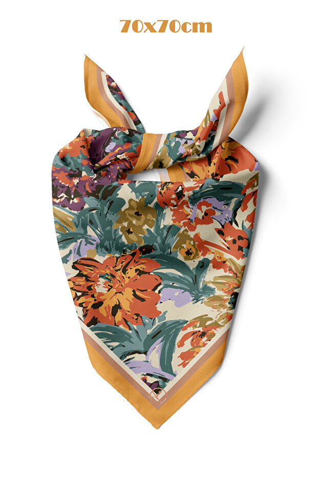Sunset Garden Pattern 70*70cm Μπαντάνα/Φουλάρι - 1