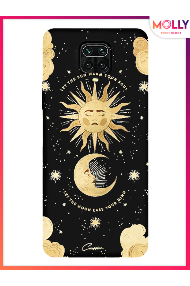 Black Starry Oracle Pattern Silicone Case for Xiaomi Redmi Note 9 Pro