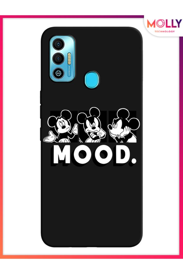Black Midnight Mood Pattern Silicone Case for Tecno Spark 7t