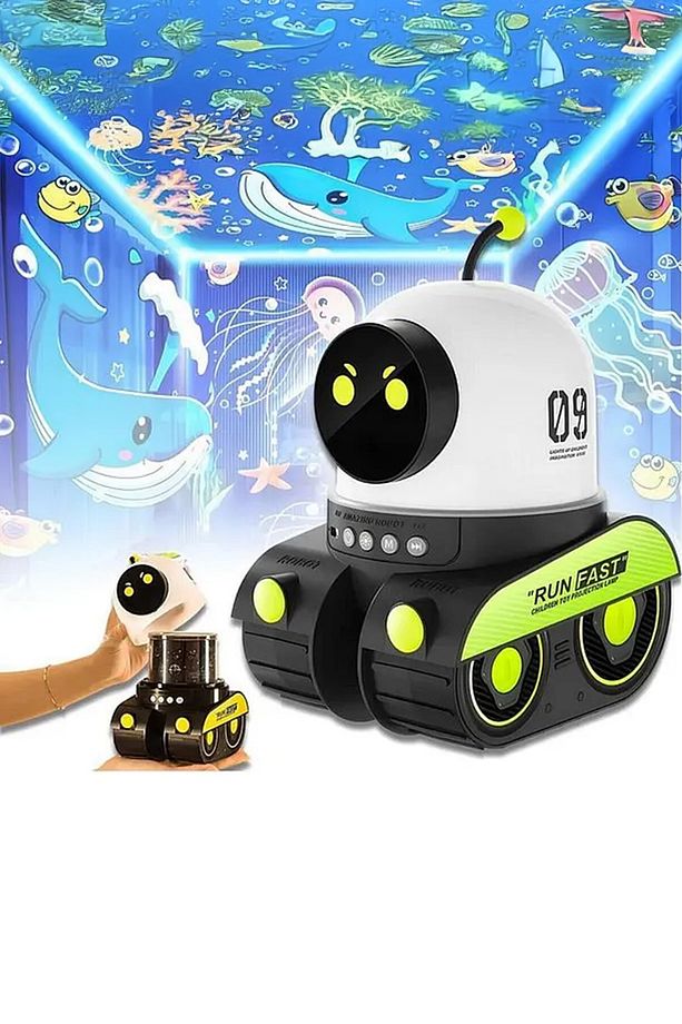 🧸EĞİTİCİ VE EĞLENCELİ ROBOT TEMALİ PROJEKTÖR GECE LAMBASI 21 FİLMLİ - 6