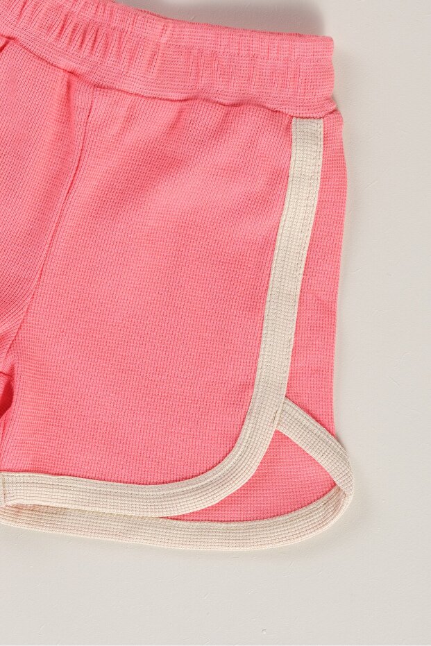 Örme Kumaş Waffle Kız Çocuk Şort % 100 Pamuk - 3
