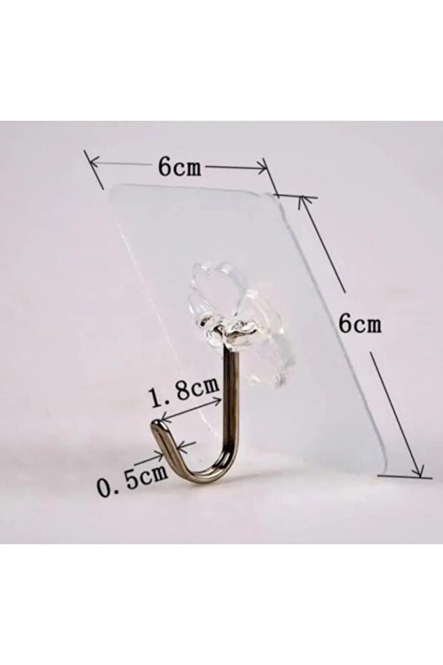 1 Adet Çok Güçlü Kendinden Yapışkanlı Şeffaf Askı - 7