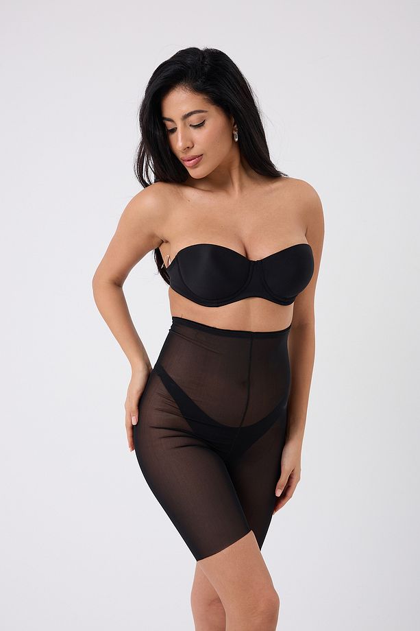Fenile Model Transparan Sıkılaştırıcı Ve Göbek Toparlayıcı İz Yapmayan Şort Siyah Renk - 3