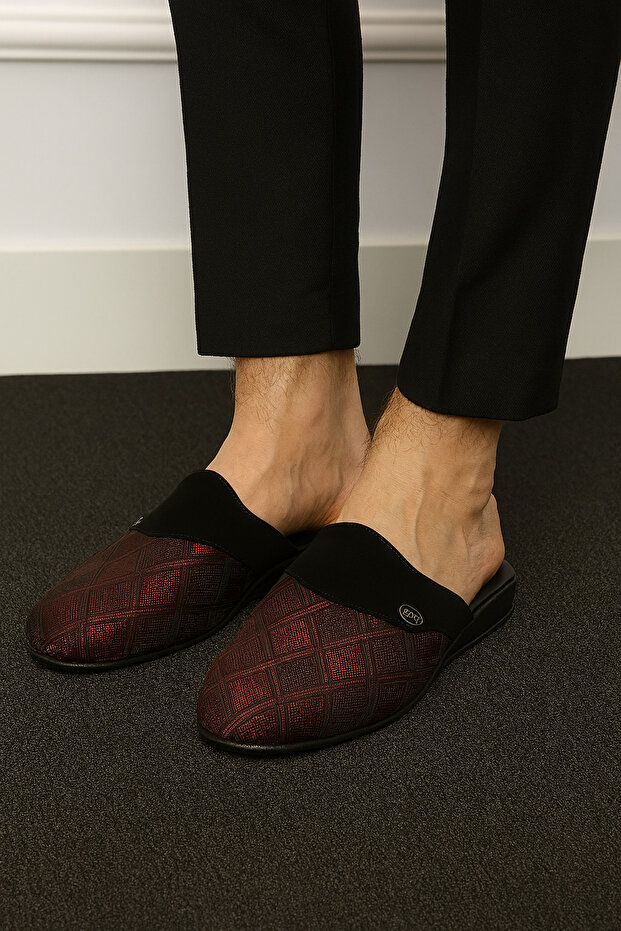 Men's Clothing Plaid Poly Sole House Slippers Ll.Gc330.001