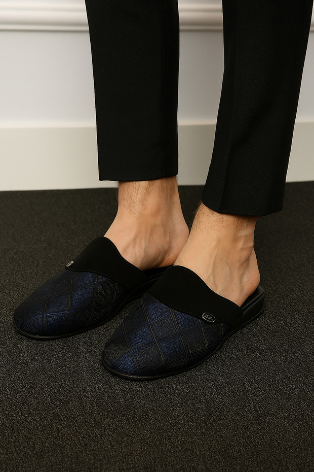 Men's Clothing Plaid Poly Sole House Slippers Ll.Gc330.001