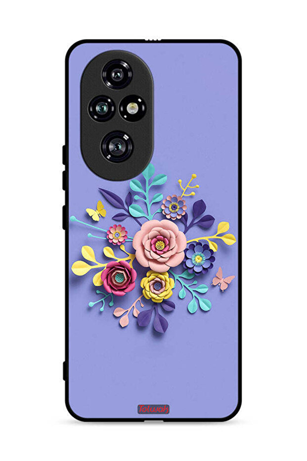 غطاء حماية لهاتف Honor 200 Pro 5G برسومات زهور فنية