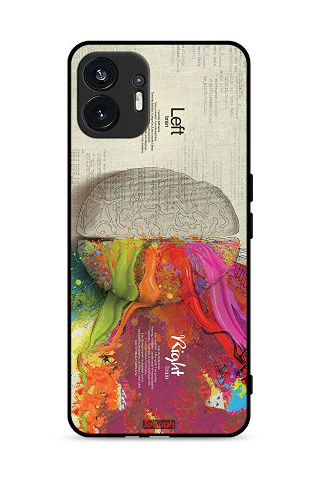 غطاء حماية لهاتف Nothing Phone (2) 5G، عمل فني تجريدي لعلم الدماغ