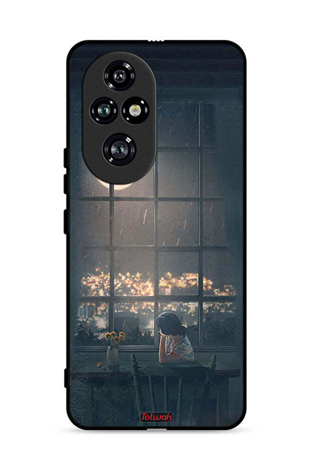 غطاء حماية لهاتف Honor 200 Pro 5G برسم منظر القمر