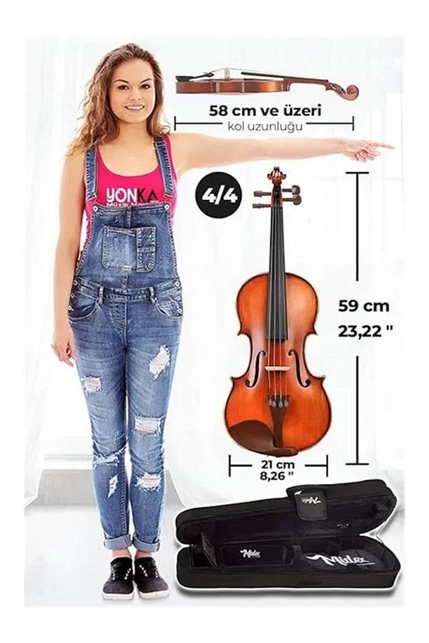 Gla-124X Set Profesyonel Üst Kalite Gül Ağacı Keman 4/4 Tam Boy - 4