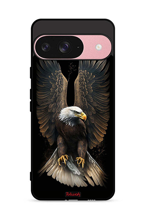 غطاء حماية لجهاز Google Pixel 9 بتصميم أجنحة النسر المنتشر - 1