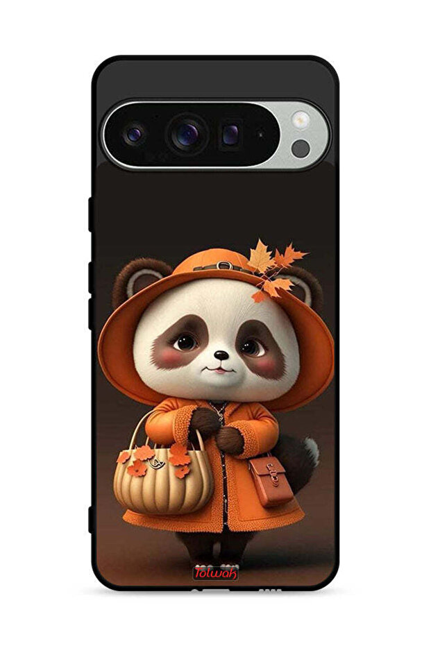 غطاء حماية لجهاز Google Pixel 9 Pro بتصميم سيدة الباندا اللطيفة