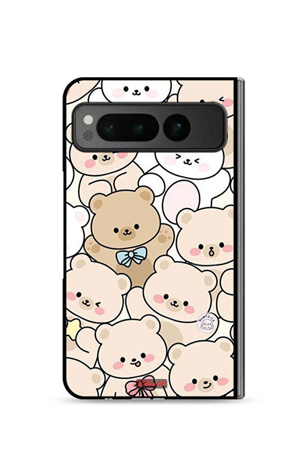 غطاء حماية لهاتف Google Pixel Fold 5G بنقشة دببة - 1