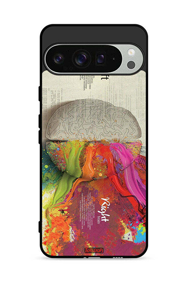 غطاء حماية لجهاز Google Pixel 9 Pro بتصميم تجريدي لعلم الدماغ