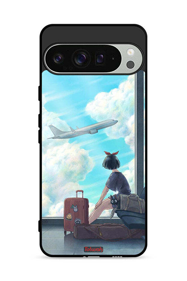 غطاء حماية لهاتف Google Pixel 9 Pro بتصميم فن السفر
