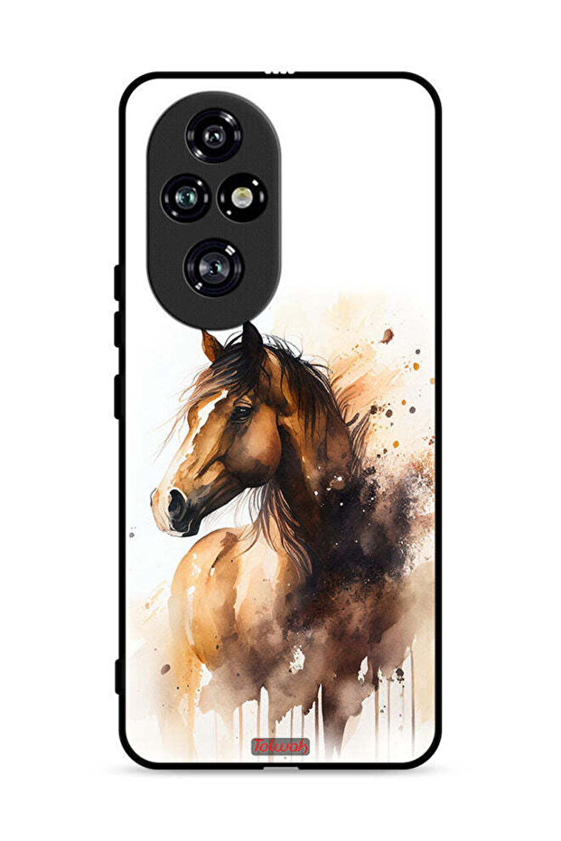 غطاء حماية لهاتف Honor 200 Pro 5G بتصميم حصان تجريدي