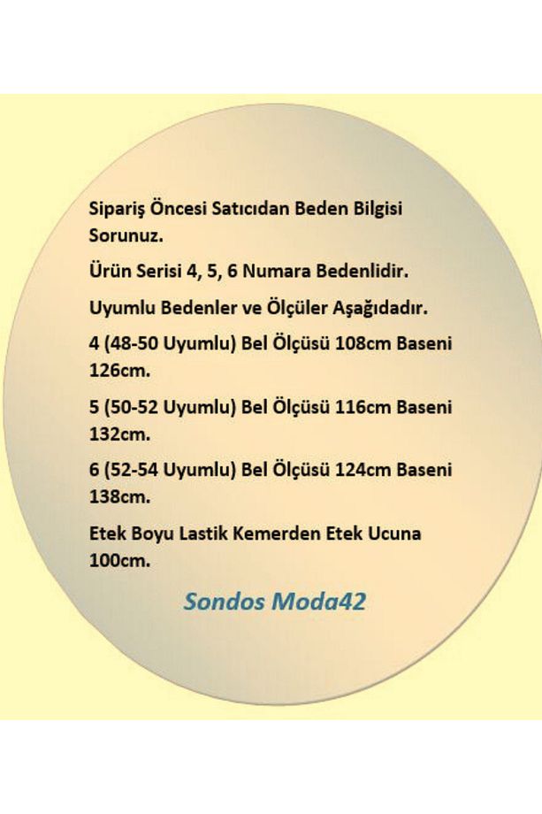 Kadın Battal Beden 8 Parça Kaliteli Lastikli Siyah Yaprak Desenli Etek - 5