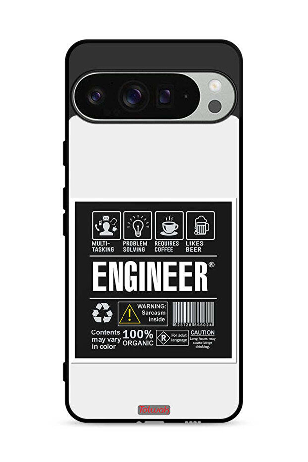 غطاء حماية لجهاز Google Pixel 9 Pro، ملصق مهندس