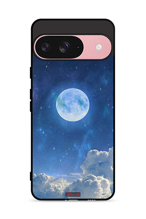 غطاء حماية لجهاز Google Pixel 9 بتصميم غيوم القمر - 1