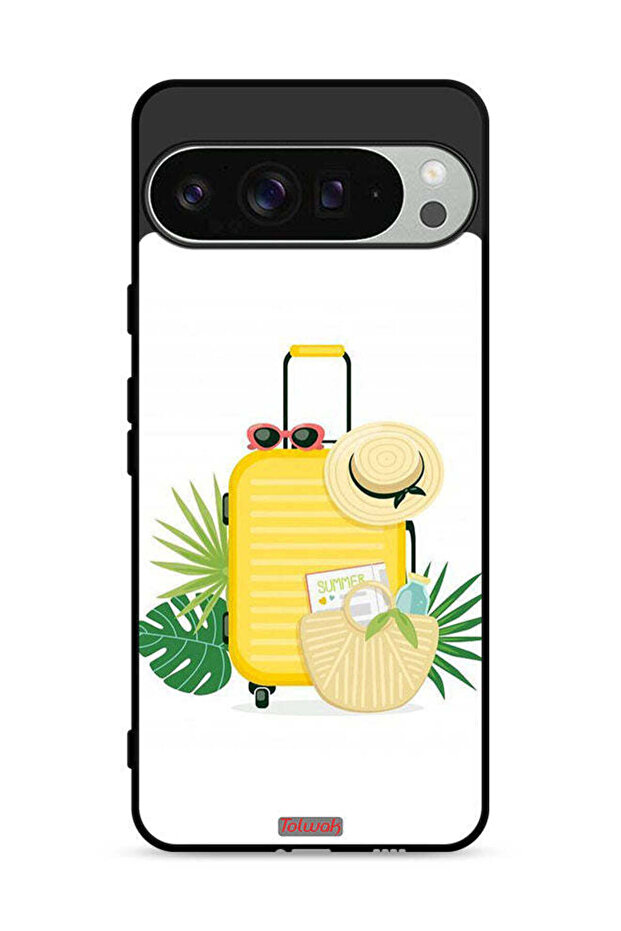 غطاء حماية لجهاز Google Pixel 9 Pro برسومات فنية رقمية صيفية