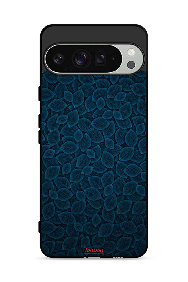 غطاء حماية لجهاز Google Pixel 9 Pro XL بنقشة أوراق فنية رقمية