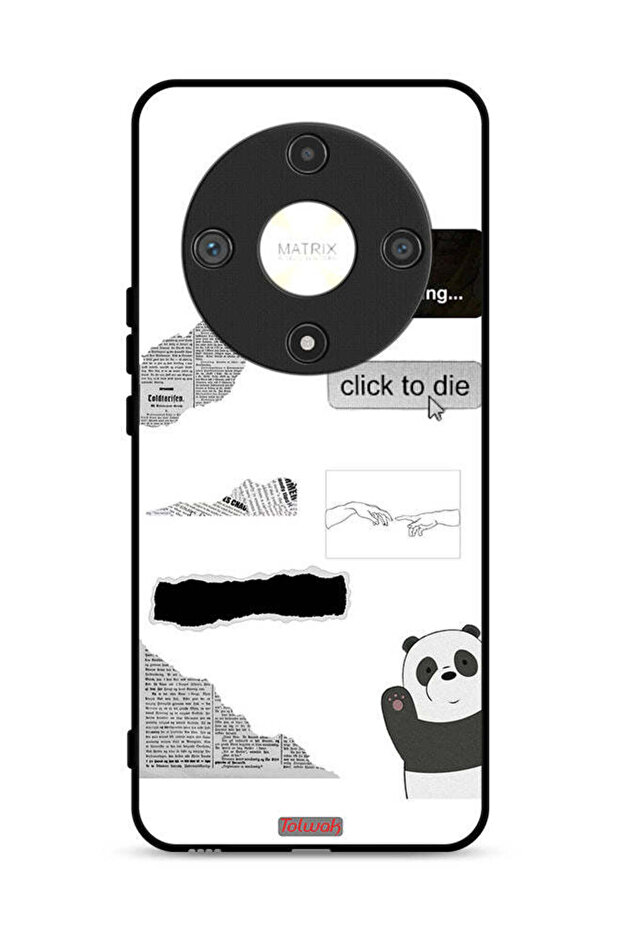 غطاء حماية لهاتف Honor X9b 5G بتصميم باندا - 1