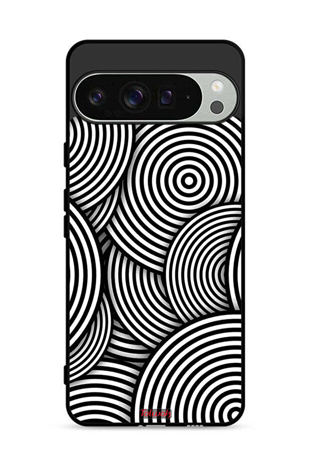 غطاء حماية لجهاز Google Pixel 9 Pro بنمط دوائر وهمية