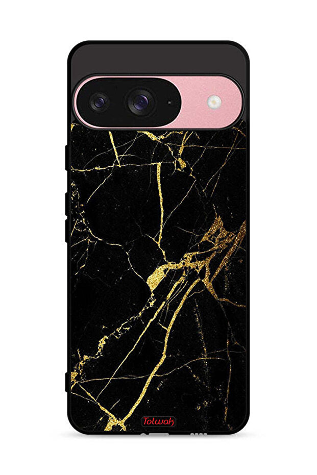 Google Pixel 9 Protective Case Cover Crack Marble