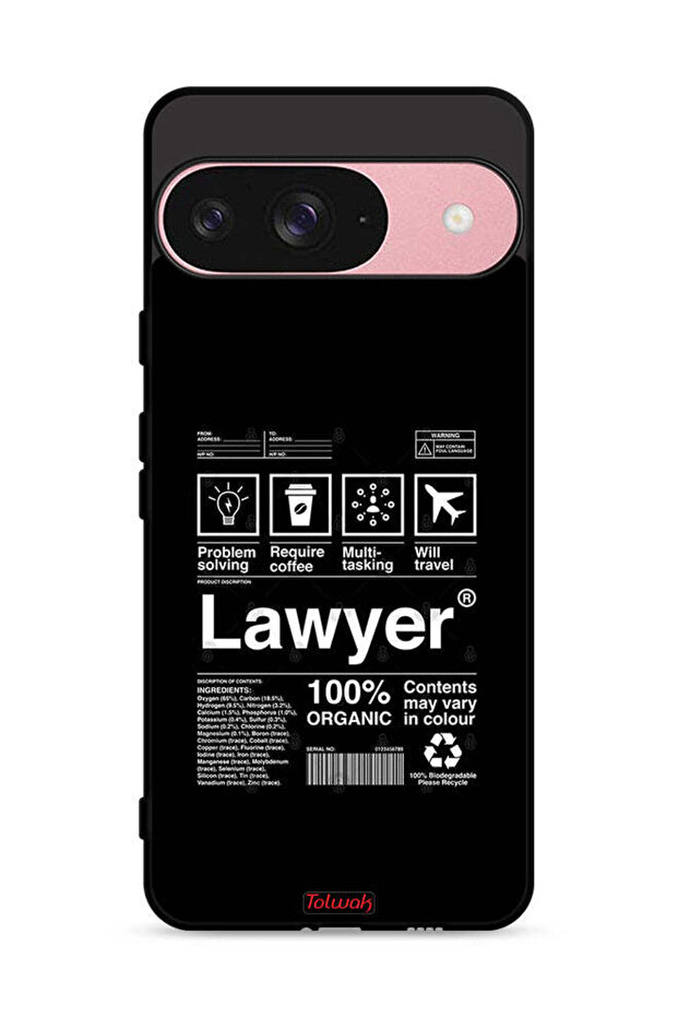 غطاء حماية لجهاز Google Pixel 9 بملصق محامٍ