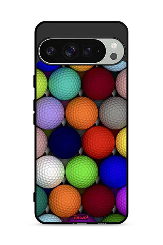 غطاء حماية لجهاز Google Pixel 9 Pro بتصميم كرات فنية تجريدية