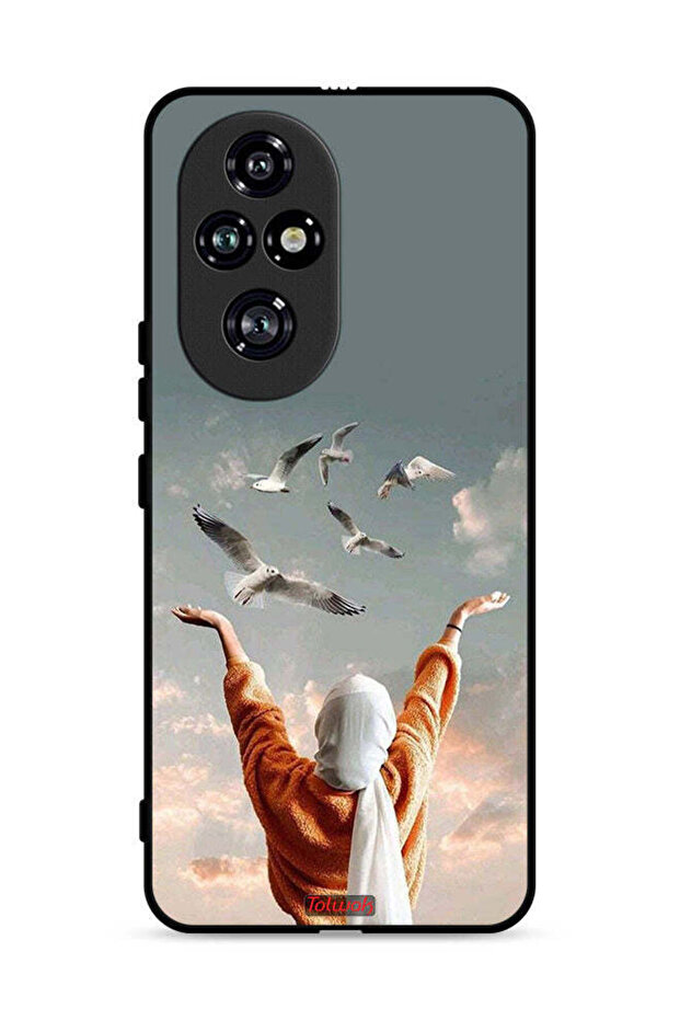 غطاء حماية لهاتف Honor 200 Pro 5G بطبعة طيور تحلق