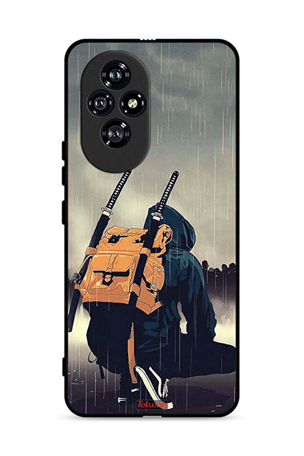 غطاء حماية لهاتف Honor 200 5G بتصميم سيف ساموراي رقمي
