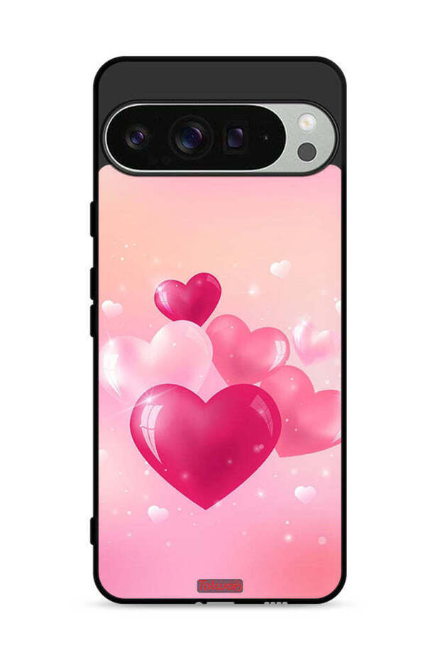 غطاء حماية لجهاز Google Pixel 9 Pro بتصميم قلوب جميلة
